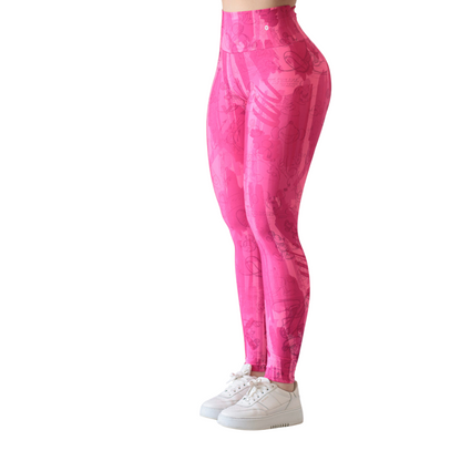 LEGGIN ELITE: EFECTO PUSH UP, TEXTIL LISO | FUCSIA MICKE MOUSE