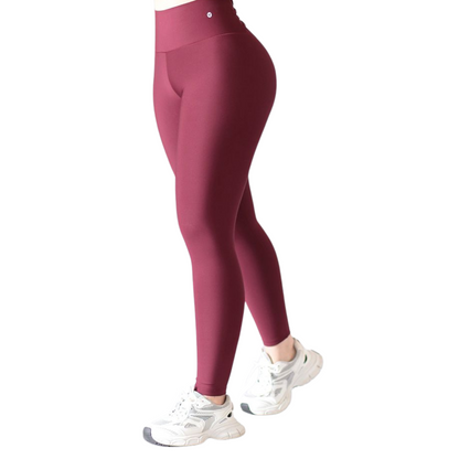 Leggings Deportivos para Mujer Fitness: Efecto Push Up, Cintura Alta, Textil Lycra Transpirable con Acabado Liso, Color Tinta P | Adriana Olimpo