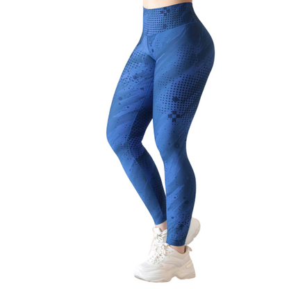 LEGGIN ELITE: EFECTO PUSH UP, TEXTIL LISO PIEDRA | AZUL COBALTO