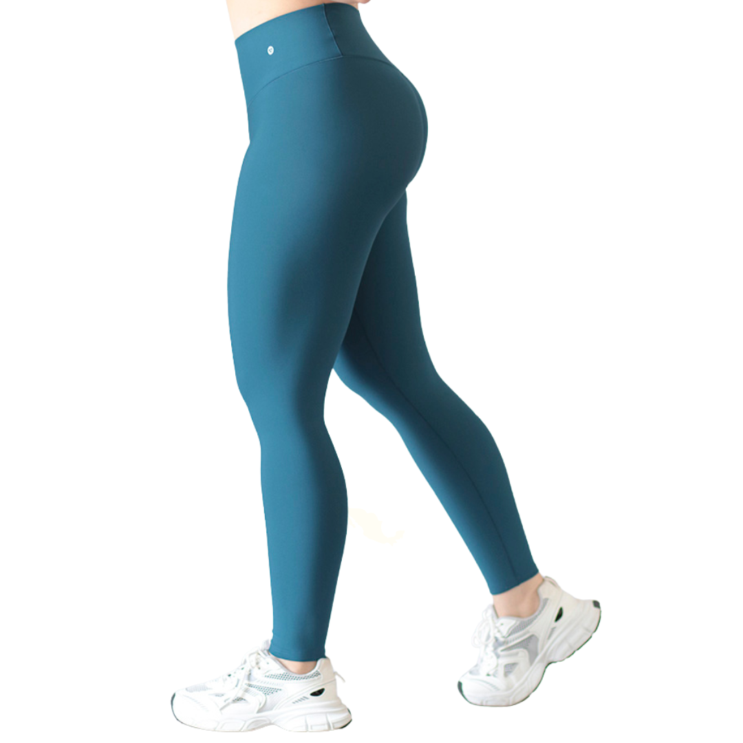 Leggings Deportivos para Mujer Fitness: Efecto Push Up, Cintura Alta, Textil Lycra Transpirable con Acabado Liso, Color Cobalto | Adriana Olimpo