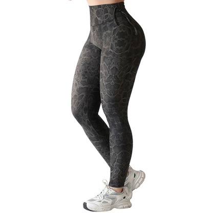 Leggings Deportivos para Mujer Fitness: Efecto Push Up, Cintura Alta, Textil Lycra Transpirable con Acabado Liso Rep, Color Gris | Adriana Olimpo