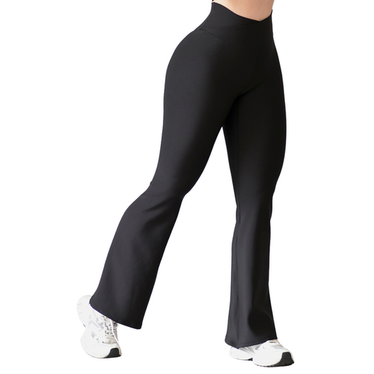 Leggings Deportivos para Mujer Fitness: Efecto Básico, Cintura Alta, Textil Lycra Transpirable con Acabado Liso, Color Negro | Adriana Olimpo