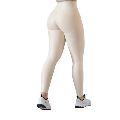 LEGGIN ELITE: EFECTO PUSH UP, TEXTIL REFLECTANTE TEXTURIZADO ✨ | CHAMPANGE