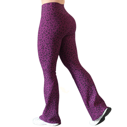 Leggings Deportivos para Mujer Fitness: Efecto Básico, Cintura Alta, Textil Lycra Transpirable con Acabado Liso Print, Color Morado | Adriana Olimpo