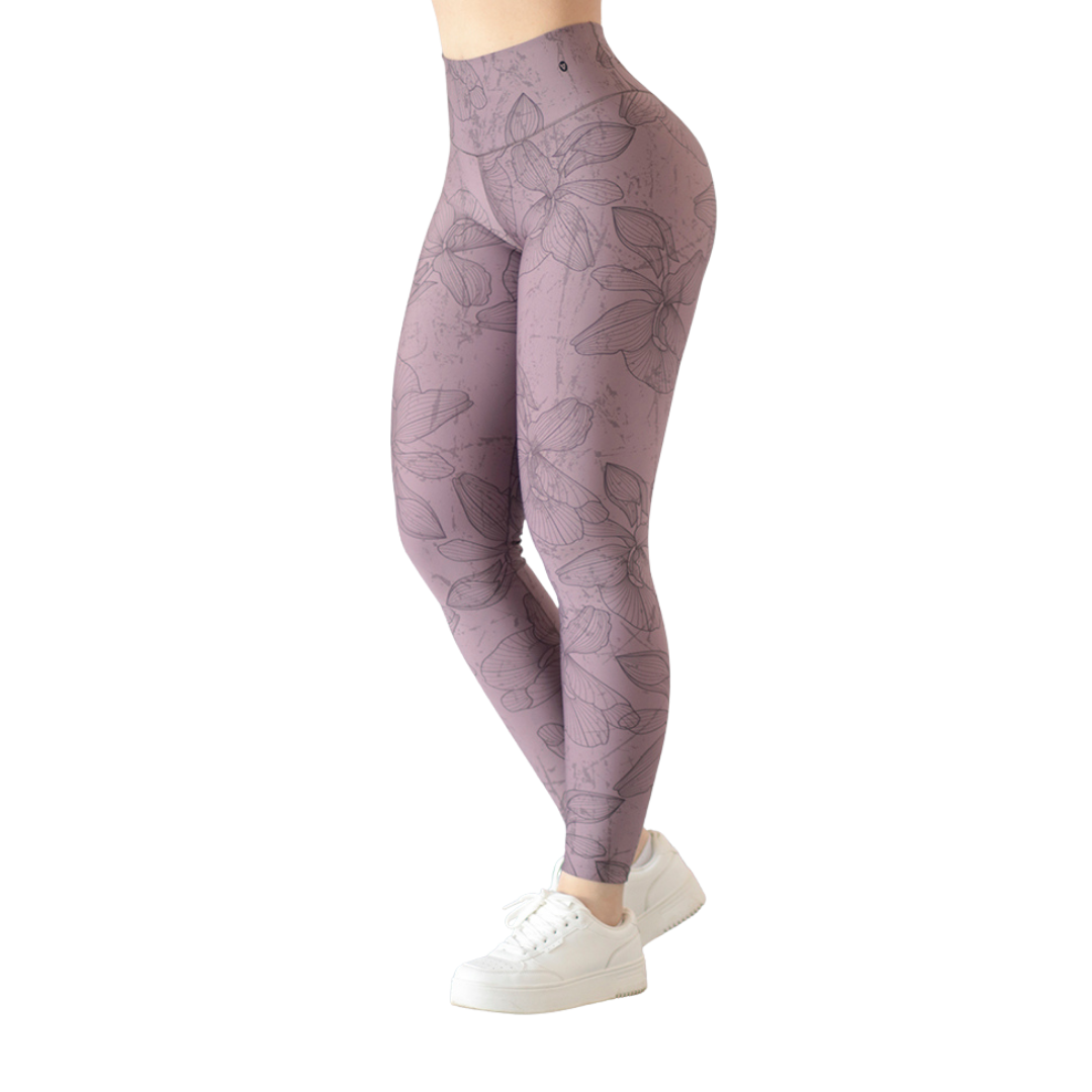 LEGGIN ELITE: EFECTO PUSH UP, TEXTIL LISO | LILA