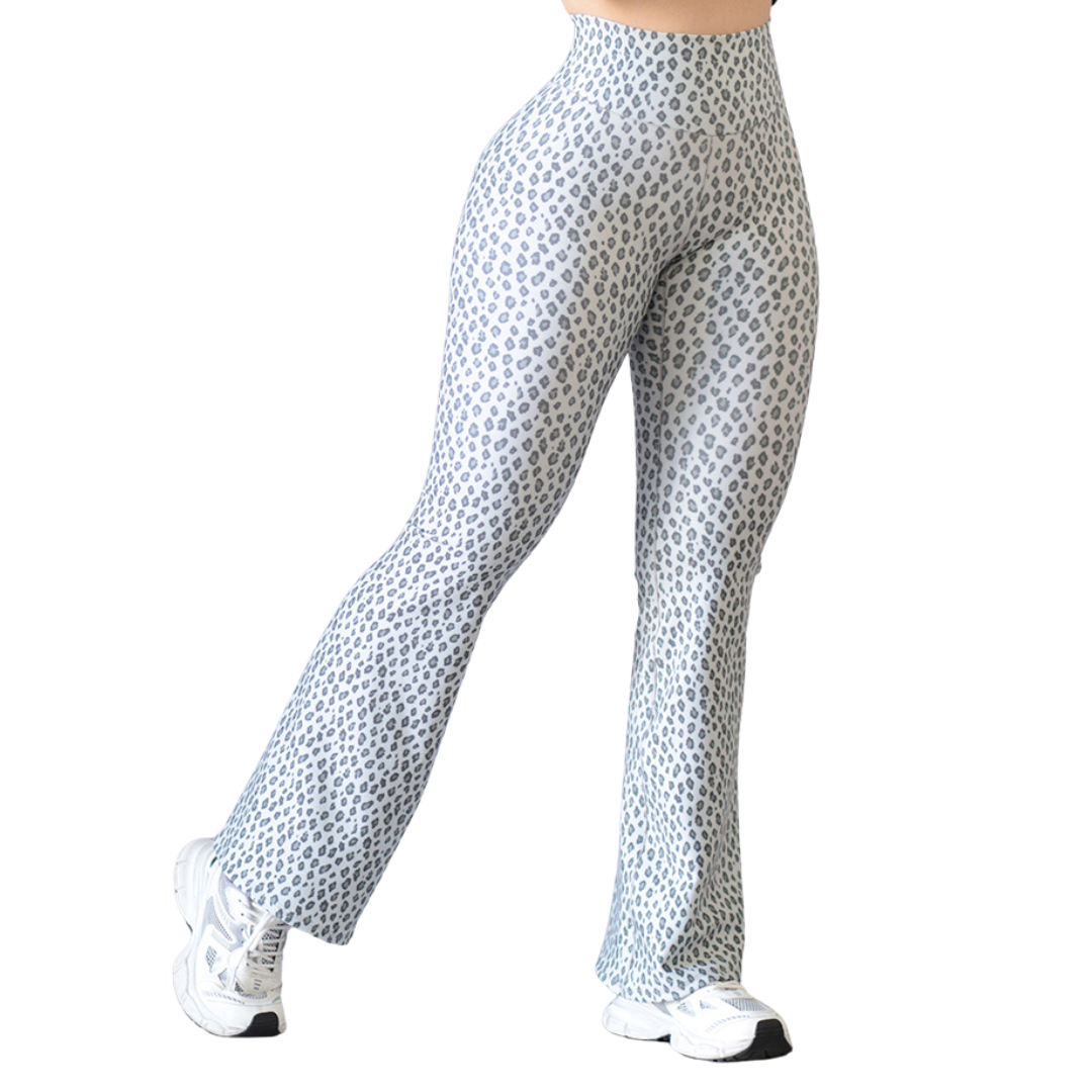 Leggings Deportivos para Mujer Fitness: Efecto Básico, Cintura Alta, Textil Lycra Transpirable con Acabado Liso Leopardo, Color zul Rey | Adriana Olimpo