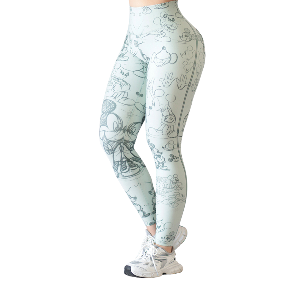 Leggings Deportivos para Mujer Fitness: Efecto Básico, Cintura Alta, Textil Lycra Transpirable con Acabado Liso, Color Aqua | Adriana Olimpo