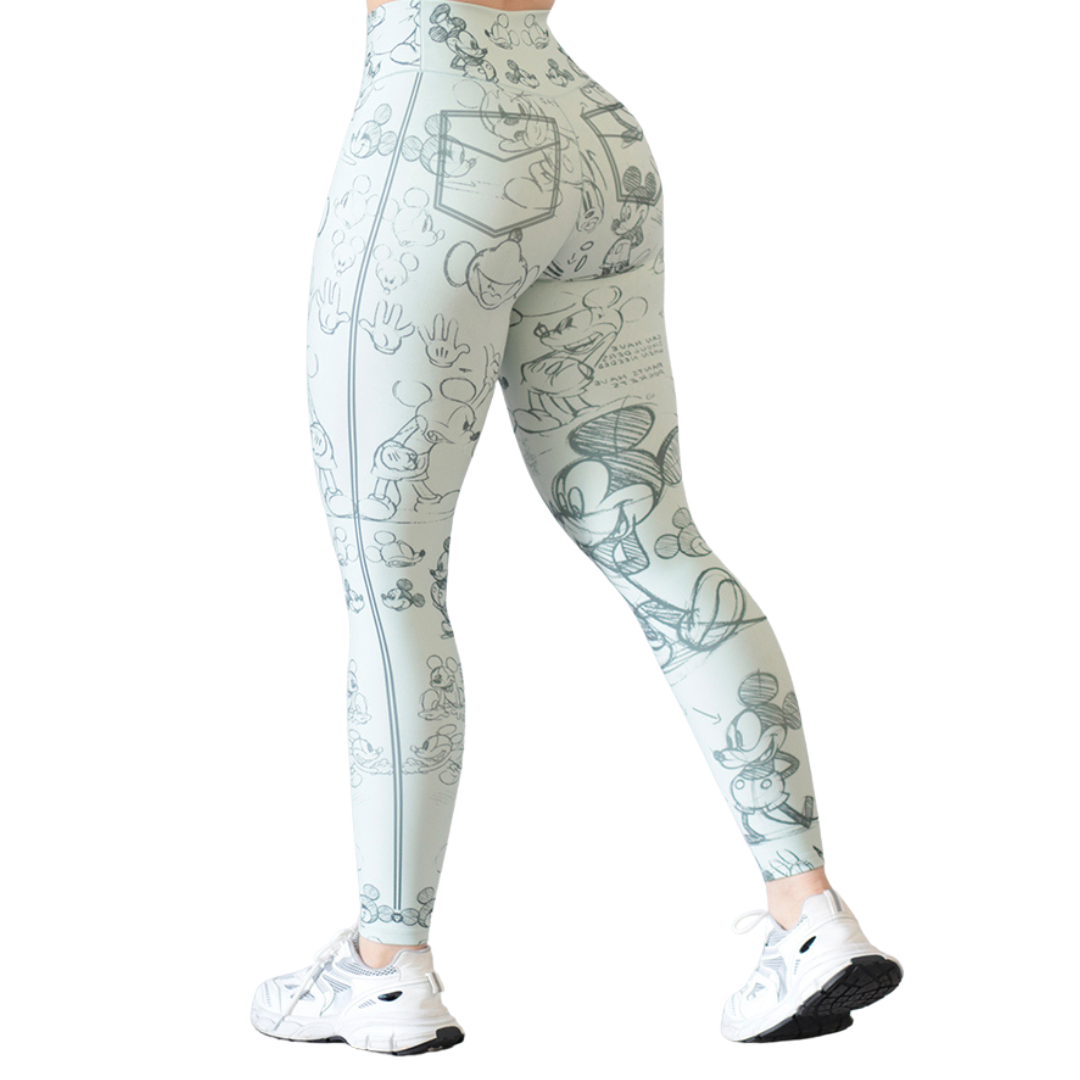 Leggings Deportivos para Mujer Fitness: Efecto Básico, Cintura Alta, Textil Lycra Transpirable con Acabado Liso, Color Aqua | Adriana Olimpo