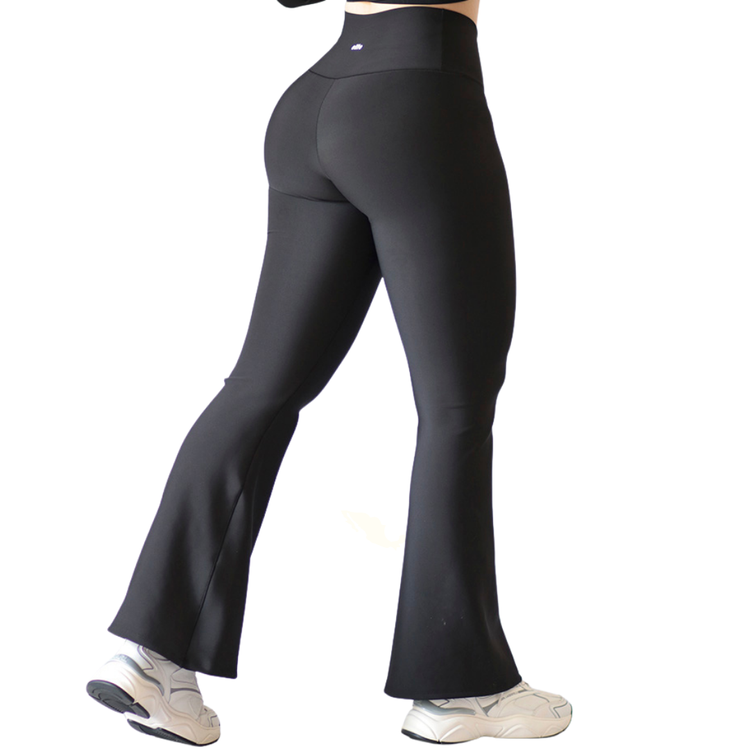 Leggings Deportivos para Mujer Fitness: Efecto Básico, Cintura Alta, Textil Lycra Transpirable con Acabado Liso, Color Negro | Adriana Olimpo