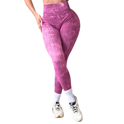 Leggings Deportivos para Mujer Fitness: Efecto Push Up, Cintura Alta, Textil Tejido Seamless Transpirable, Lirio | Adriana Olimpo