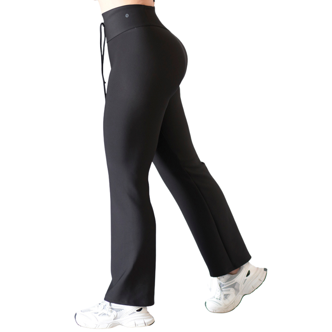 Leggings Deportivos para Mujer Fitness: Efecto Básico, Cintura Alta, Textil Lycra Transpirable con Acabado Liso, Color Negro | Adriana Olimpo