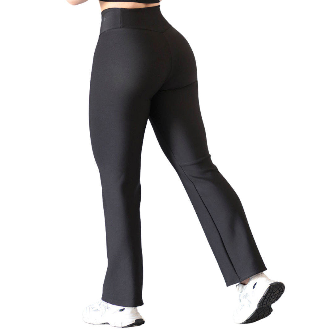 Leggings Deportivos para Mujer Fitness: Efecto Básico, Cintura Alta, Textil Lycra Transpirable con Acabado Liso, Color Negro | Adriana Olimpo