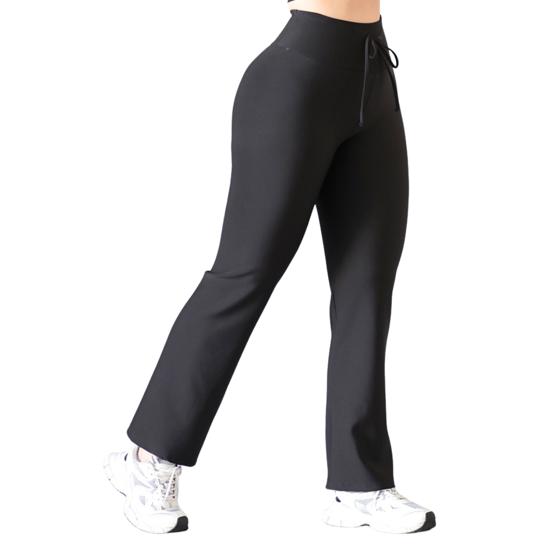 Leggings Deportivos para Mujer Fitness: Efecto Básico, Cintura Alta, Textil Lycra Transpirable con Acabado Liso, Color Negro | Adriana Olimpo