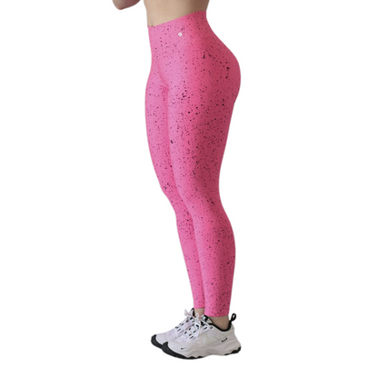 LEGGIN ELITE: EFECTO PUSH UP, TEXTIL LISO | ROSA NEÓN