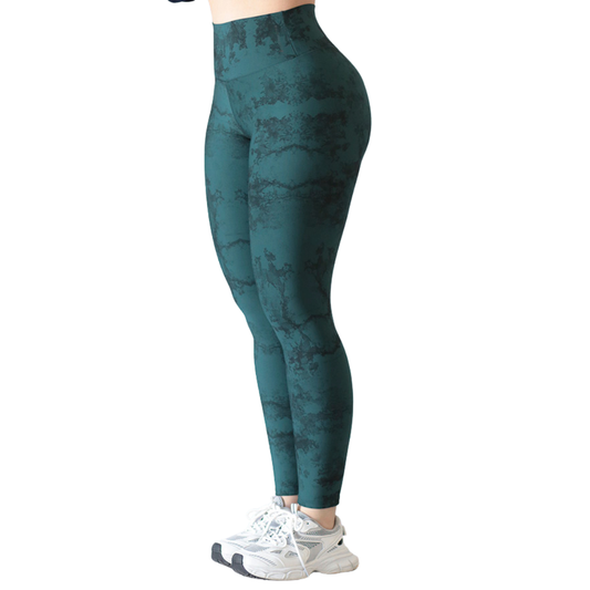 Leggings Deportivos para Mujer Fitness: Efecto Básico, Cintura Alta, Textil Lycra Transpirable con Acabado Liso, Verde | Adriana Olimpo